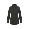 Saint Laurent Bottle Green Cotton And Linen Shirt