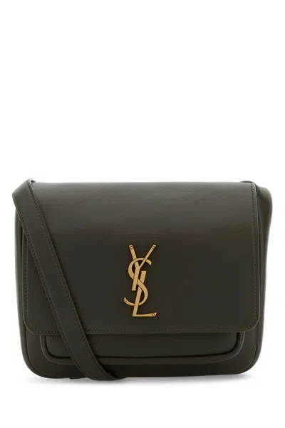 Saint Laurent Bottle Green Leather Niki Crossbody Bag
