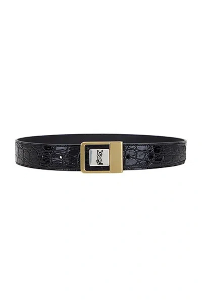 Saint Laurent Monogramme Belt In Nero