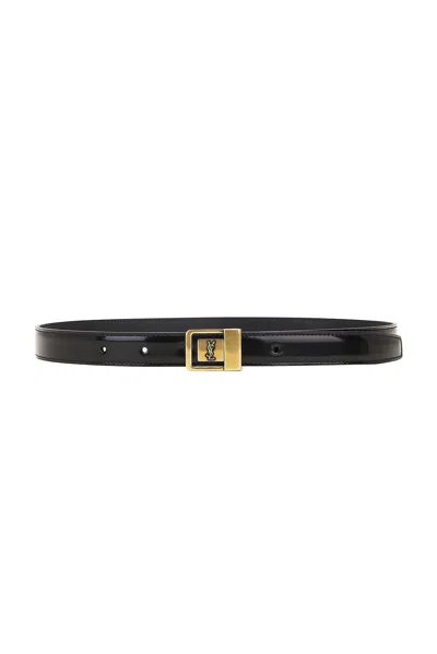 Saint Laurent Boucle La 66 Buckle Belt In Nero