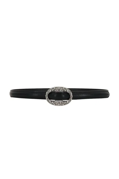 Saint Laurent Boucle Ovale Belt In Black