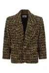 Saint Laurent Multicolor Wool Oves Aries Full-length Jacket In Multi