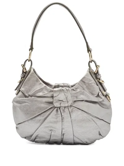 Pre-owned Saint Laurent Bow-detail Leather Shoulder Bag