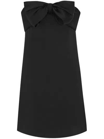 SAINT LAURENT BOW-DETAIL STRAPLESS MINI DRESS