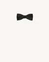 Saint Laurent Yves Bow Tie In Black Silk Satin In Black
