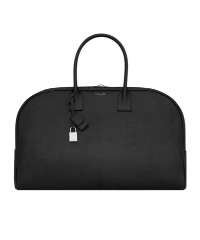 SAINT LAURENT BOWLING DUFFLE BAG IN LEATHER