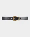 Saint Laurent Box Laque Ysl Leather Belt