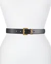 SAINT LAURENT BOX LAQUE YSL LEATHER BELT