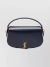 Saint Laurent Box Leather Cross-body Bag Detachable Strap In Blue
