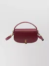 Saint Laurent Box Leather Cross-body Bag Voltaire In Red