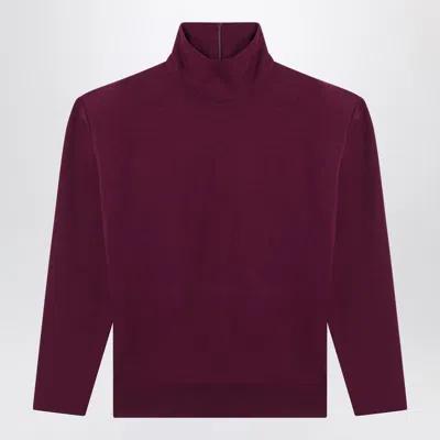 Saint Laurent Boxy Purple Cotton Sweater In Multi