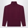 Saint Laurent Boxy Sweater In Purple