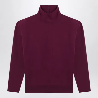 Saint Laurent Boxy Sweater In Purple