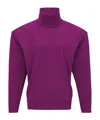 Saint Laurent Cotton Fleece Sweatshirt In Purple