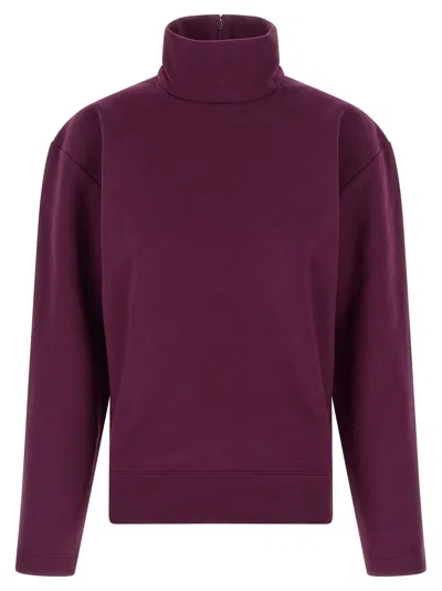 Saint Laurent 'boxy' Sweatshirt In Burgundy