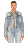 Saint Laurent Boyfriend Jacket In Hilton Sky Blue