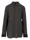 Saint Laurent Boyfriend Shirt In Organic Silk Shirts Black