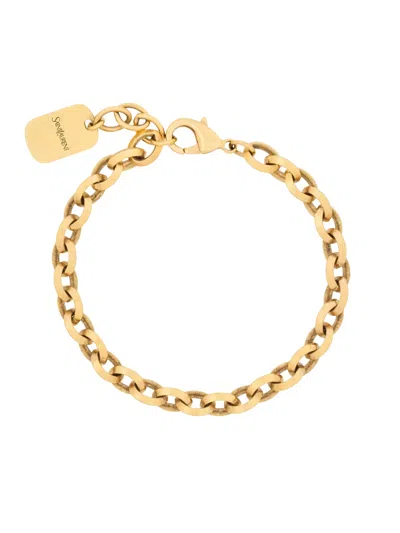 Saint Laurent Chain Bracelet In Brass In Gold