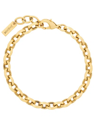 Saint Laurent Peaked Chain Bracelet In Metal In Gold