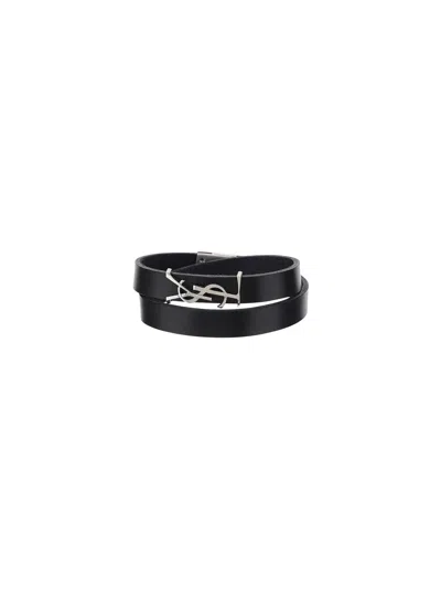 Saint Laurent Bracelet In Black