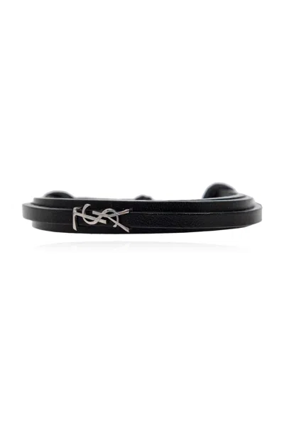 Saint Laurent Bracelet Cassandre In Black