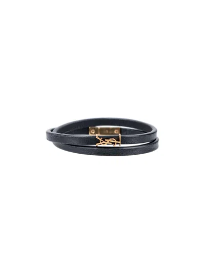 Saint Laurent Bracelet "cassandre" In Black