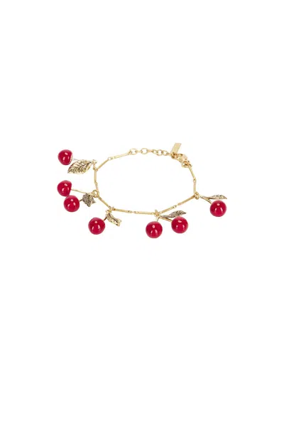 Saint Laurent Bracelet In Dore Vielli & Rouge
