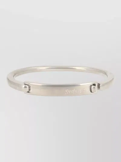 Saint Laurent Bracelet Set Polished Finish Engraved Detail In Metallic