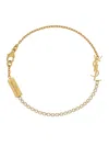Saint Laurent Bracelet With Cassandre Charm In Metal And Rhinestones