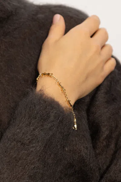 Saint Laurent Bracelet With Logo In Gold