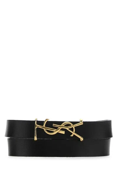Saint Laurent Bracelets In Black