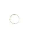 Saint Laurent Crystal-charm Bracelet In Gold