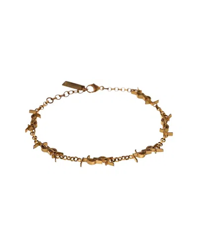 Pre-owned Saint Laurent Brass Bracelet (authentic Pre-loved)