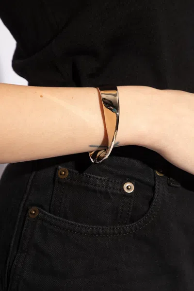 Saint Laurent Brass Bracelet In Silver