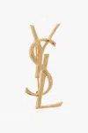 Saint Laurent Brass Brooch In Orlaitonsatineleg