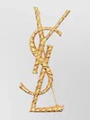 Saint Laurent Cassandre Twisted Stripe Metal Brooch Accessories