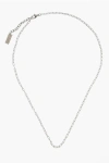 SAINT LAURENT BRASS SILVER-EFFECT NECKLACE