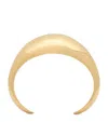 Saint Laurent Brass Teardrop Dome Cuff In Gold