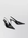 Saint Laurent Babylone Breteuil Open Back Pump In Smooth Leather