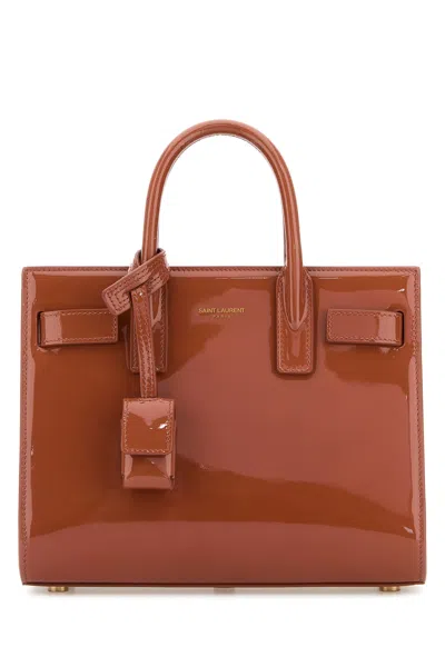 Saint Laurent Brick Leather Nano Sac De Jour Handbag