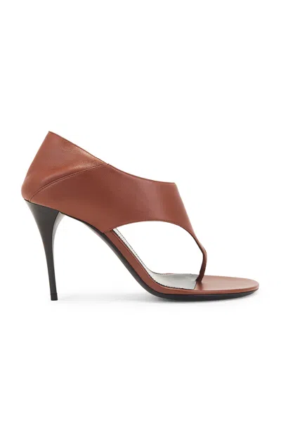 Saint Laurent Bridget Sandal In Aesthetic Brown