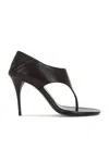 Saint Laurent Bridget 90 Lex Sandals In Dark Chocolate