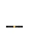 Saint Laurent Bright Magnetic Belt In Black