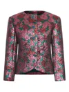 Saint Laurent Brocade Single-breasted Jacket In Multi