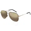 Saint Laurent Bronze Mirror Pilot Unisex Sunglasses Sl Classic 11 M 004 59 In Brown