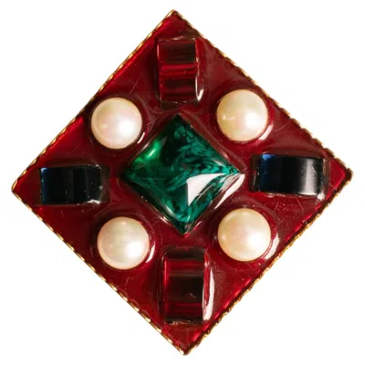 Pre-owned Saint Laurent Brooch By Yves  X Scemama Atelier Circa 1975 In Multiple