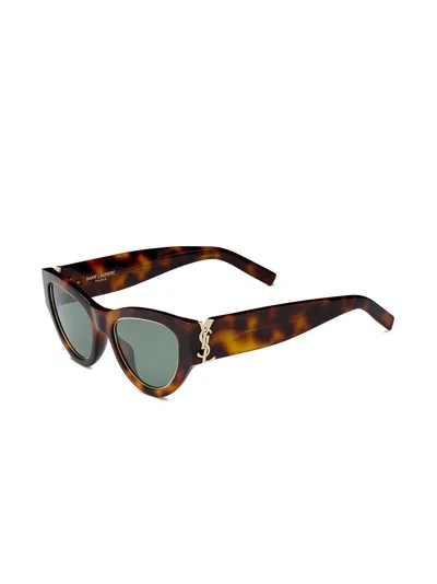 Saint Laurent Printed Acetate Sl M94 Sunglasses In Brown