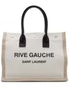 Saint Laurent Brown Canvas Rive Gauche Small Tote (authentic Pre-loved)
