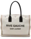Saint Laurent Brown Canvas Rive Gauche Small Tote (authentic Pre-loved)
