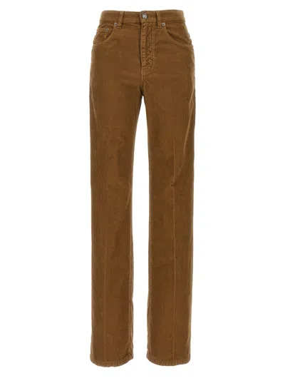 SAINT LAURENT WOMEN BROWN CLYDE PANTS, 28 LUXURY PANTS FOR WOMEN DARVEYS